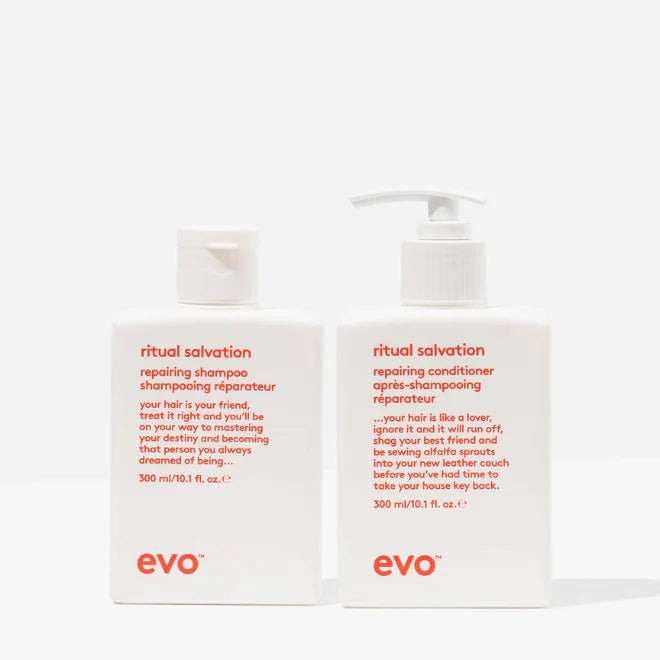 EVO Ritual Salvation Repairing Duo Bundle - Professional Shampoo and Conditioner Set