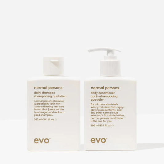 EVO Normal Persons Daily Duo Bundle - Professional Shampoo and Conditioner Set