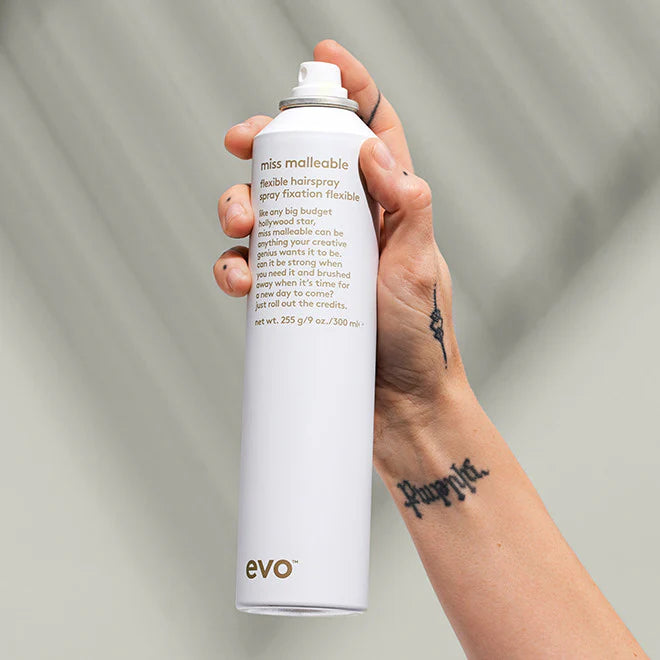 EVO Miss Malleable Flexible Hairspray 300ml - Professional Salon Quality