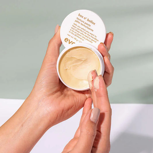 EVO Box O' Bollox Texture Paste 90g - Professional Extra Strong Hold Hair Styling Paste with Matte Finish