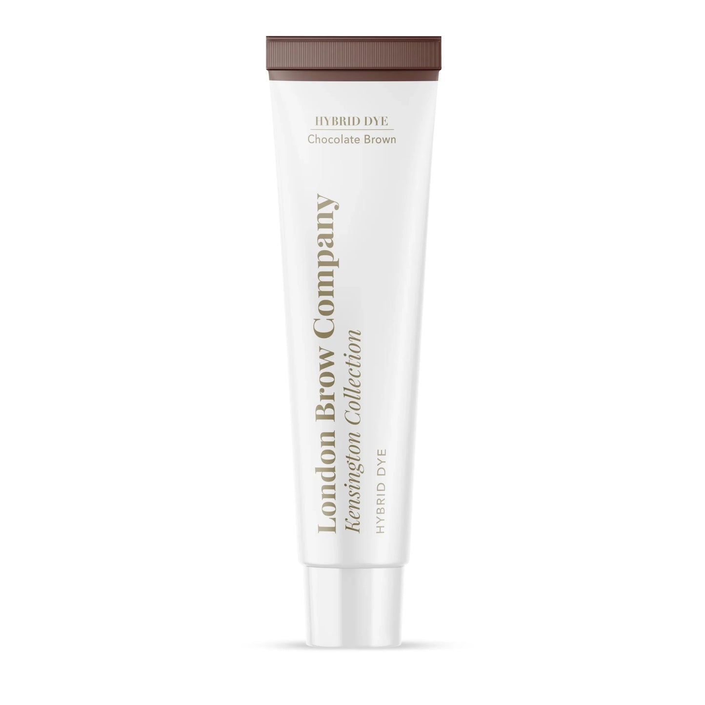 White tube with brown cap labeled 'London Brow Company' on a white background
