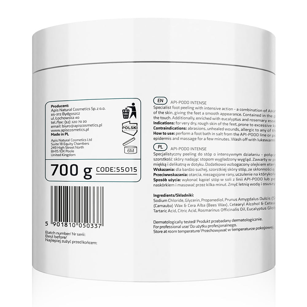 Apis API-PODO INTENSE Exfoliating Foot Scrub | AHA Acids & Urea | 700g
