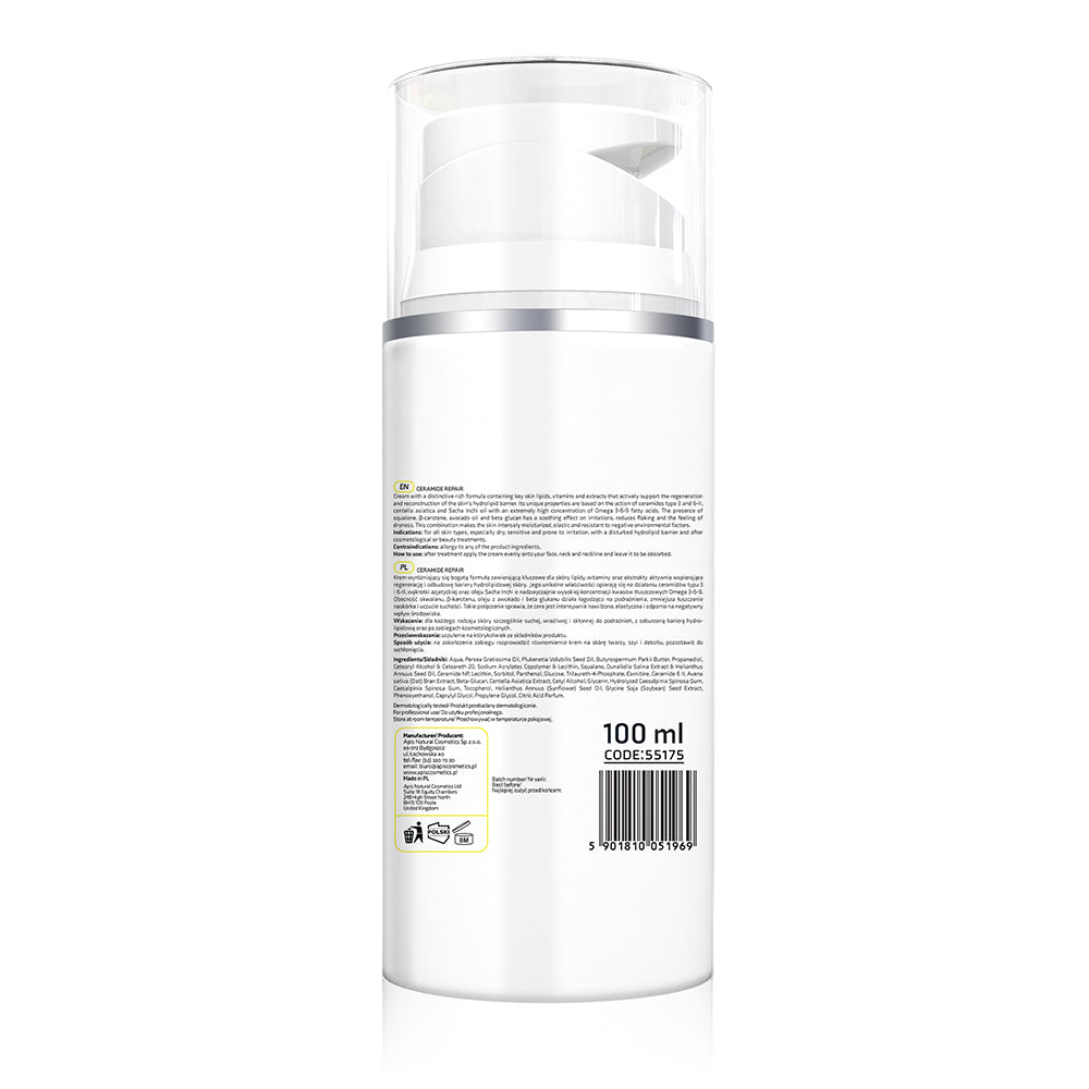 Apis Ceramide Repair Cream | Ceramides & Omega 3-6-9 | 100ml