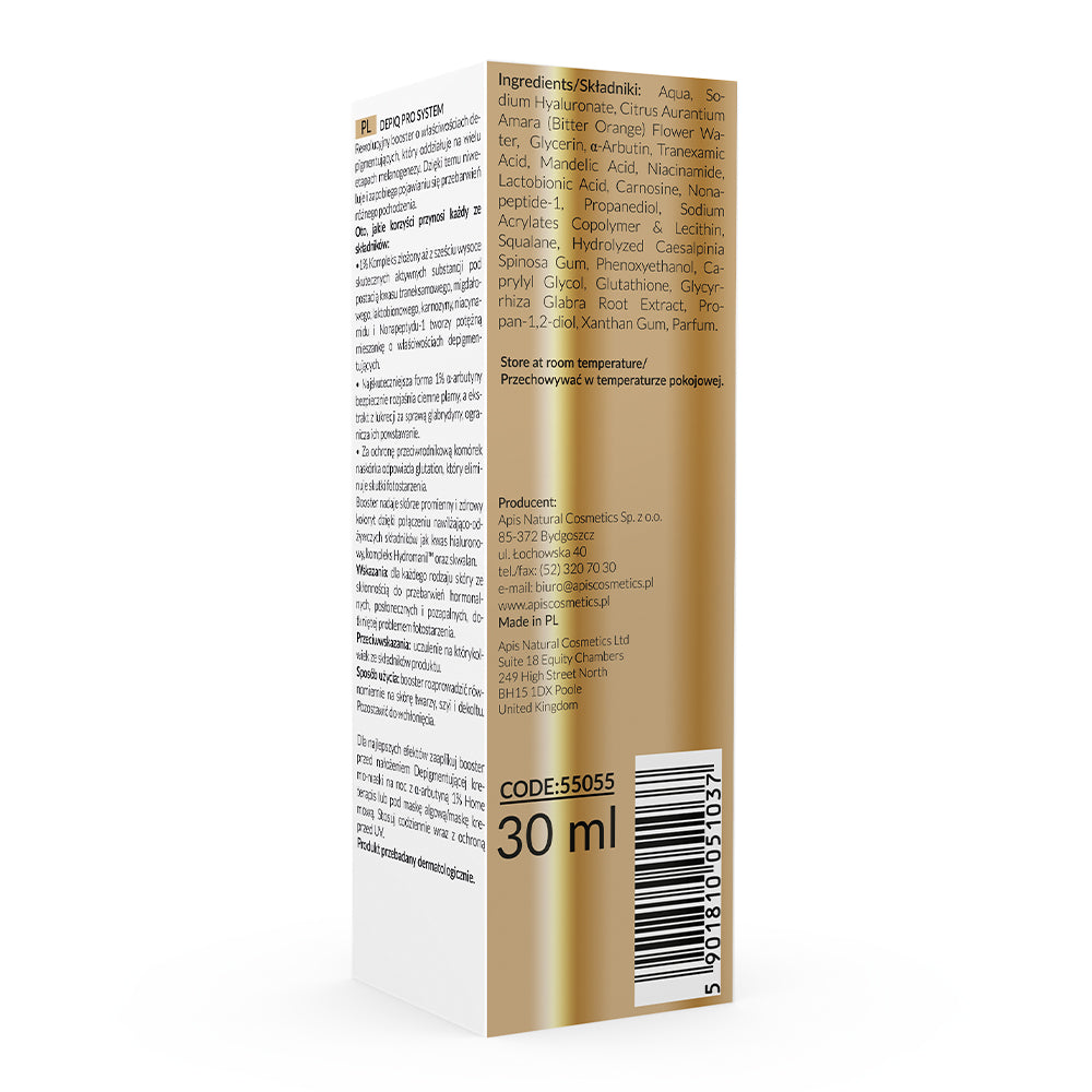 Apis Depiq Pro System Depigmenting Booster | 1% Arbutin & 1% Brightening Complex | 30ml