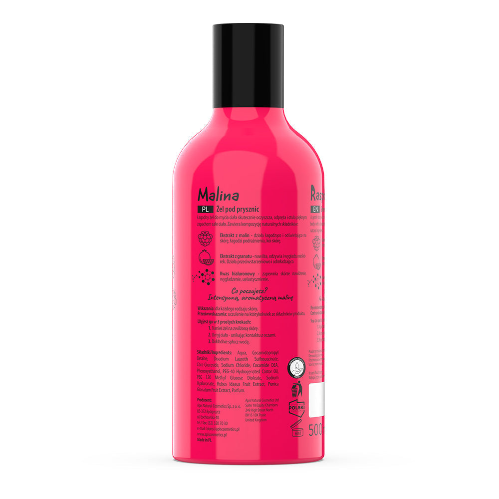 Apis Fruit Shot Raspberry Shower Gel | 500ml