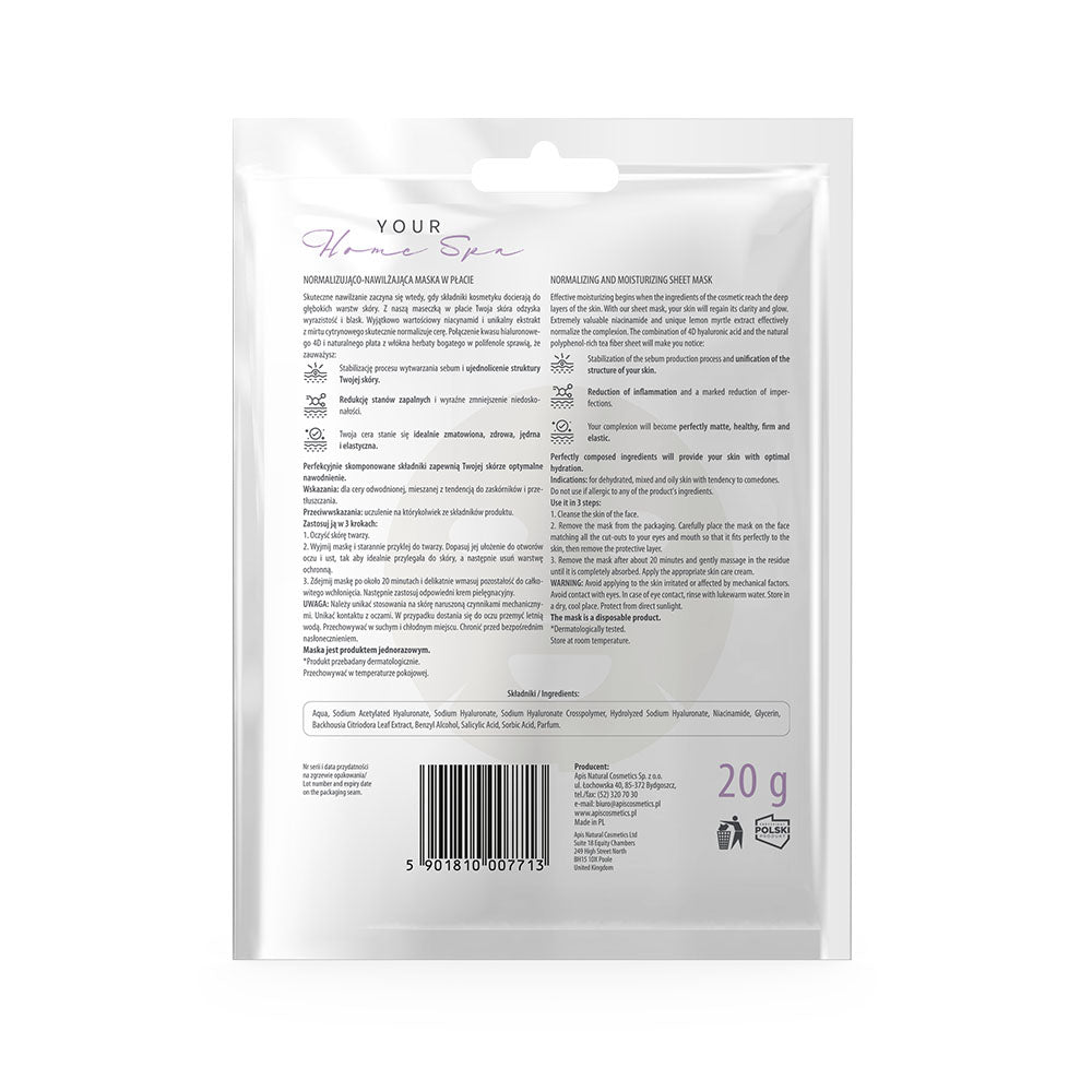 Apis Normalising & Moisturising Sheet Mask | 20g