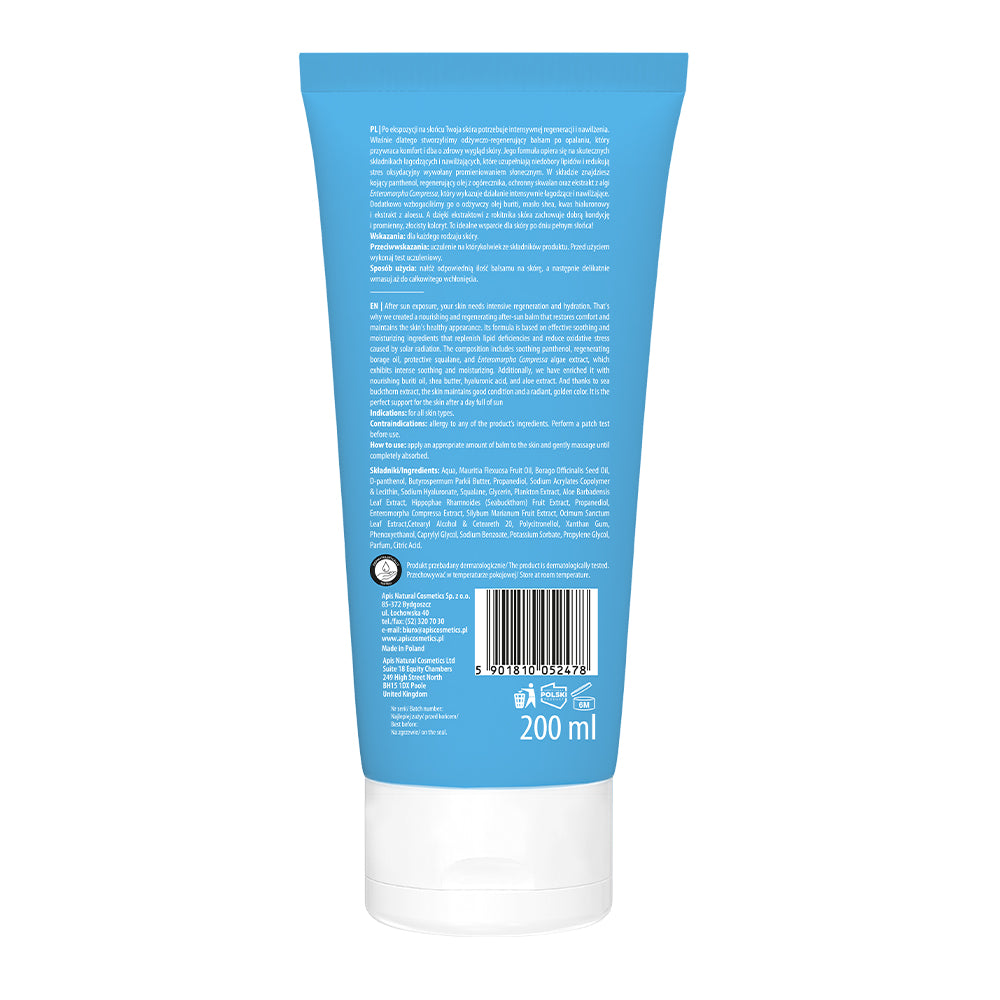 Blue tube of cream with text and a barcode on a white background