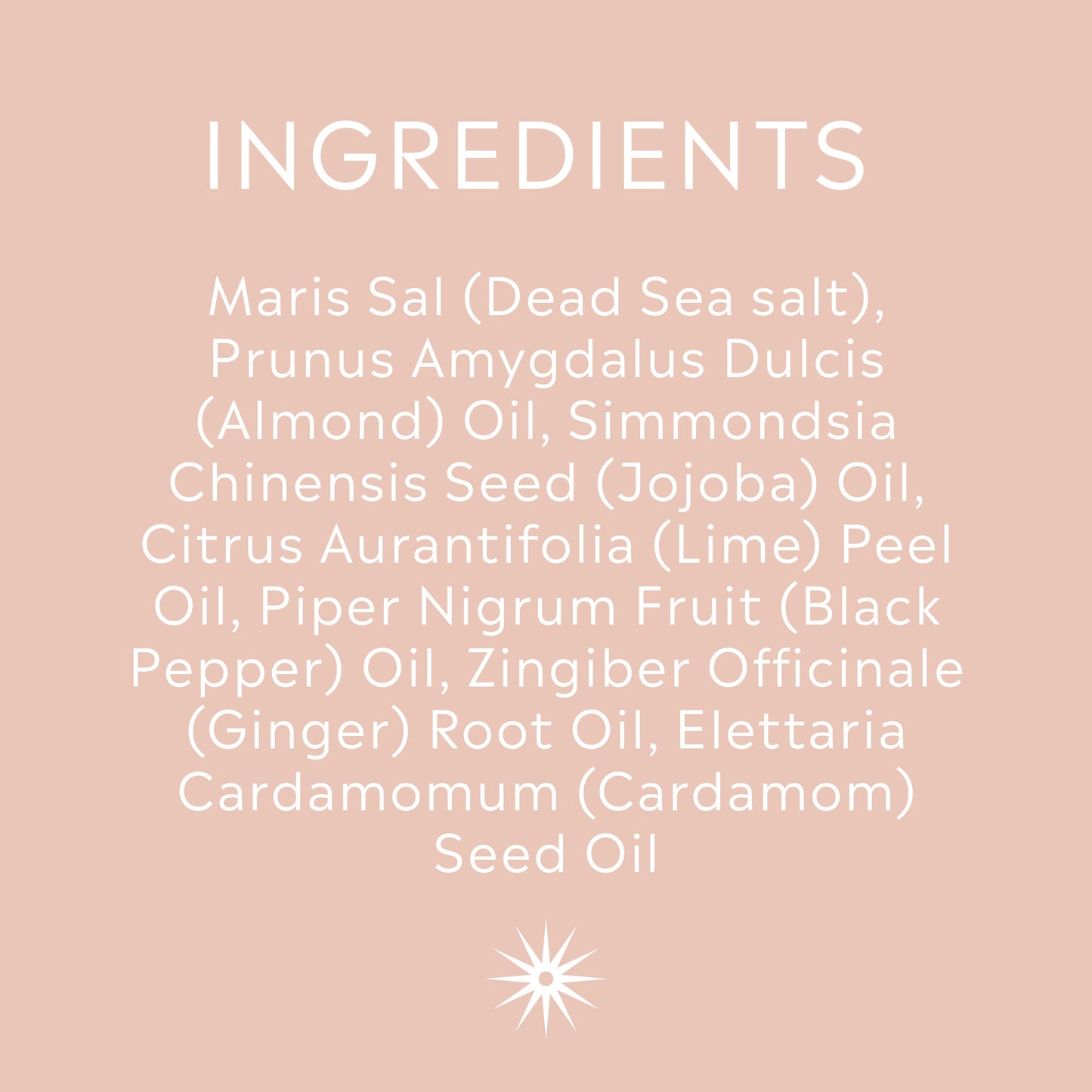 Full ingredients list for Salt + Steam Like A Boss body scrub