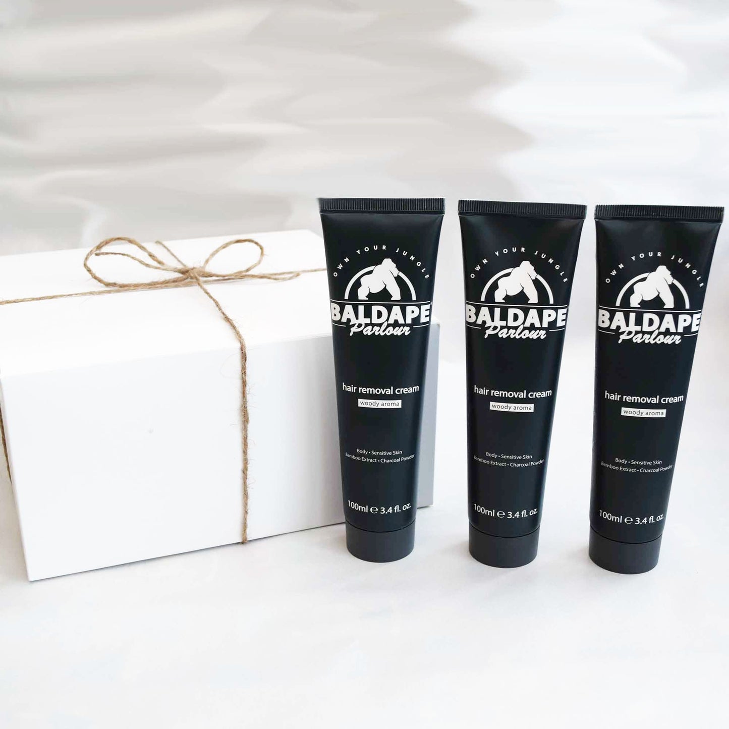 Baldape Parlour Charcoal Hair Removal Cream Trio Set 3 x 100ml
