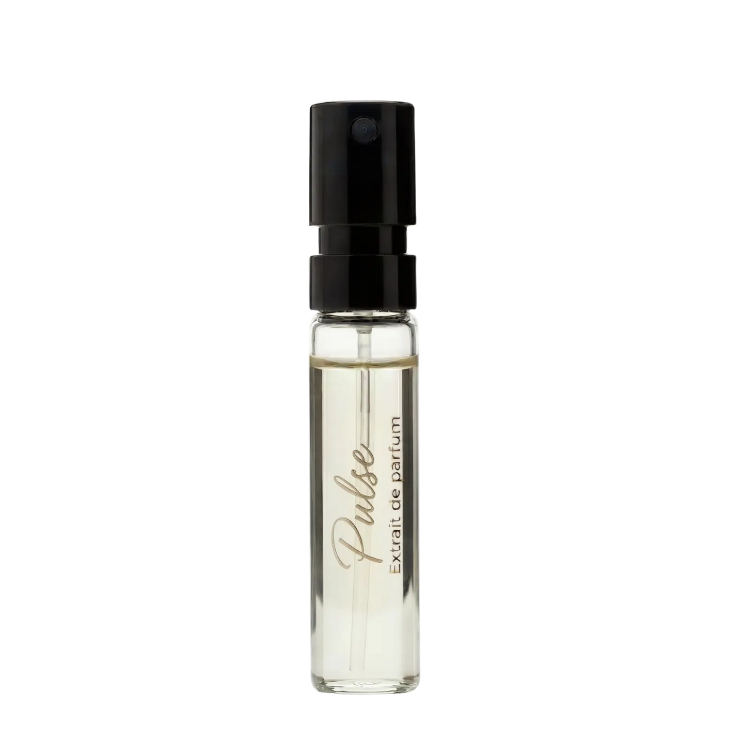 Small perfume bottle labeled 'Pulse' on a white background