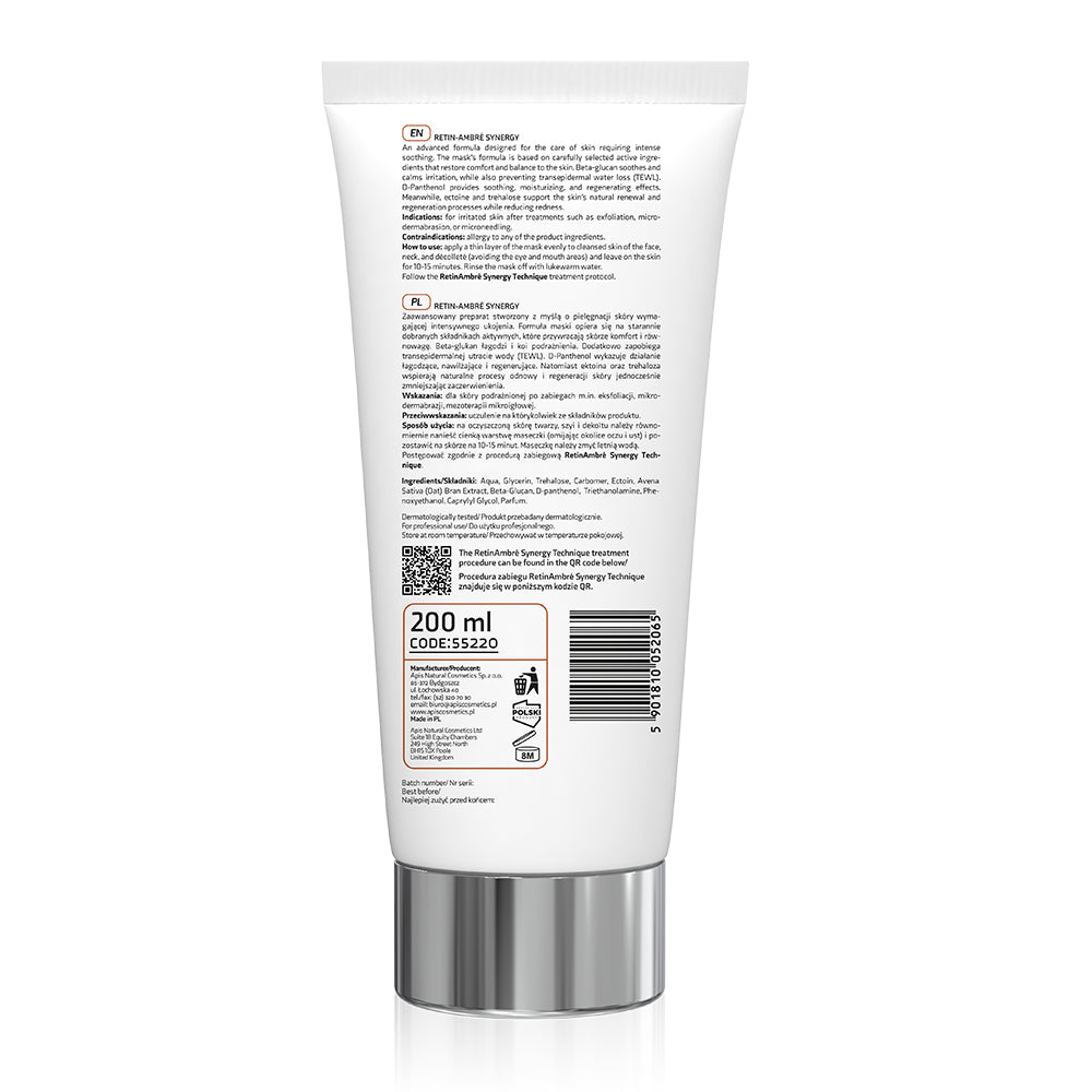 Apis Retin-Ambre Synergy Soothing Mask with Beta-Glucan & Ectoine | 200ml