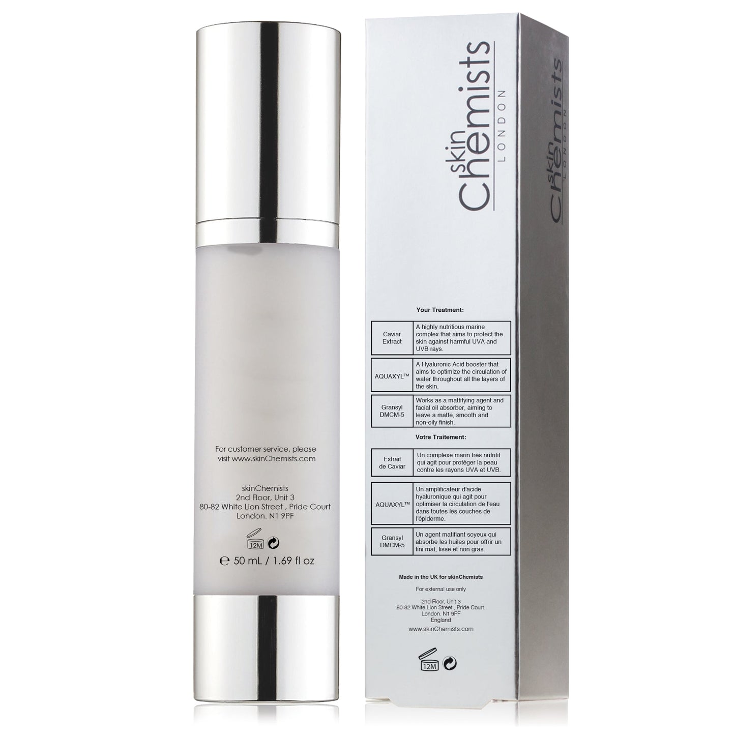 skinChemists Wild Caviar Facial Moisturiser Platinum 50ml