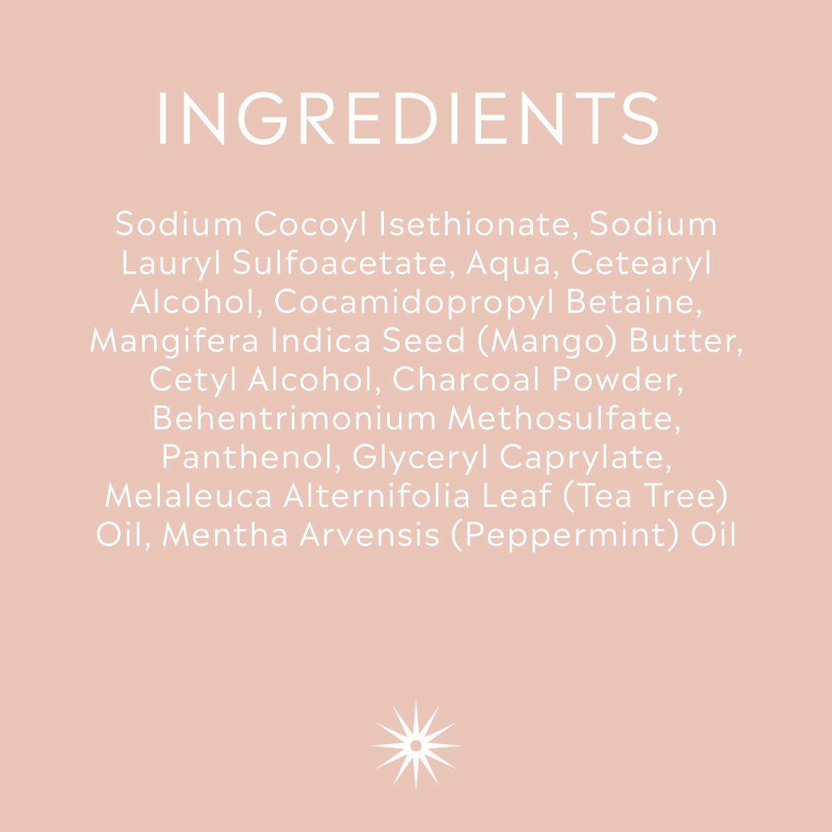 Full ingredients list for Salt + Steam Deep Clean Shampoo Bar