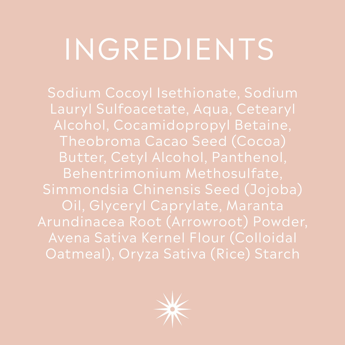 Full ingredients list for Salt + Steam Totally Salty Shampoo Bar