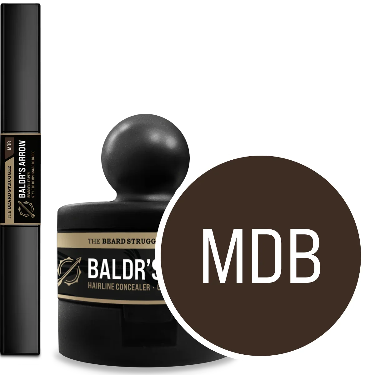 Beard pen medium brown shade bundle