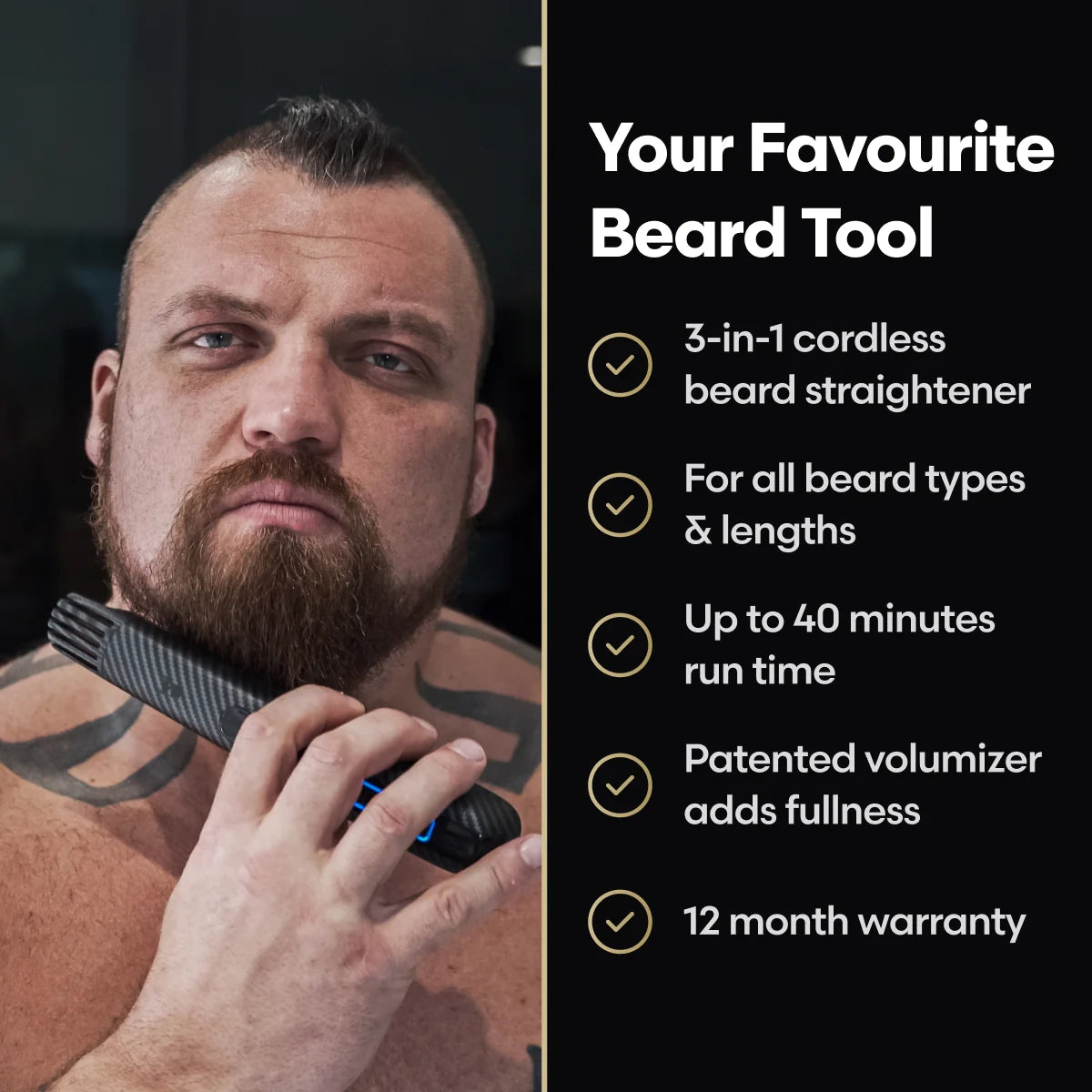 Carbon X beard straightener bundle