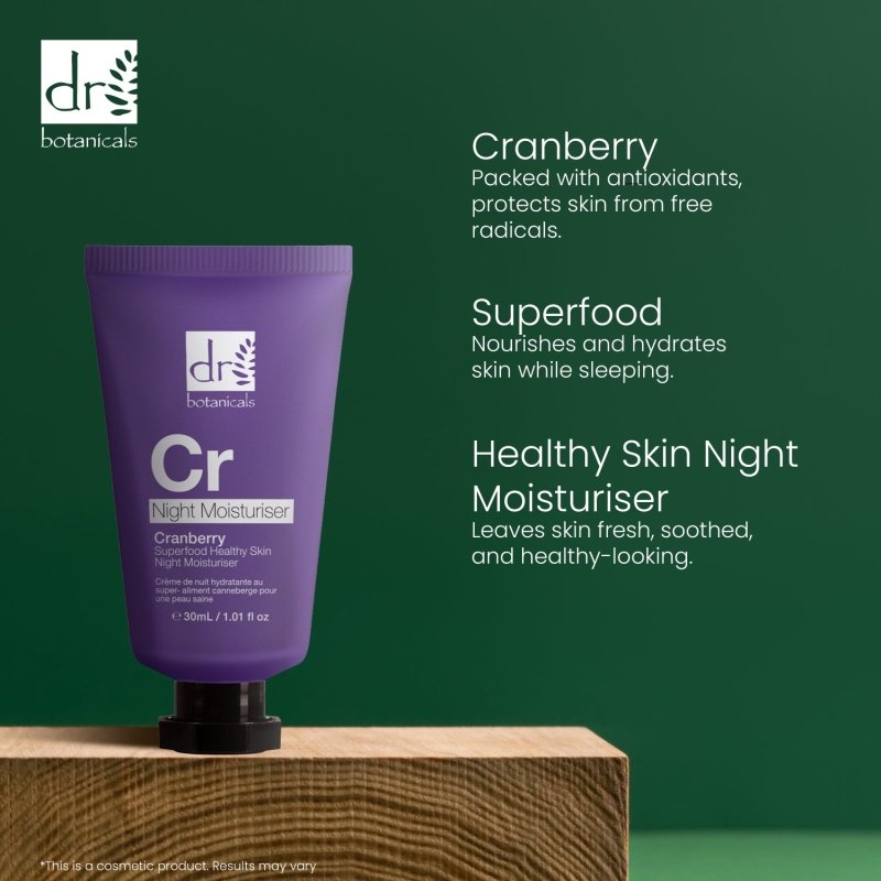 Cranberry Superfood Healthy Skin Night Moisturiser 30ml