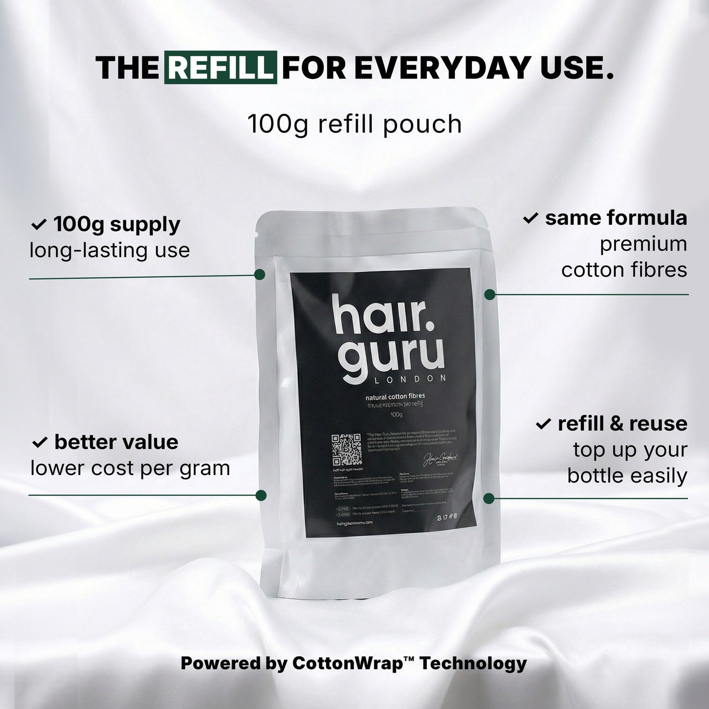 Hair Fibres Refill Pouch 100g