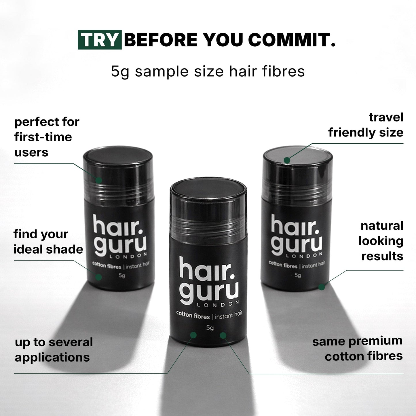 Sample Size Hair Thickening Fibres 5g
