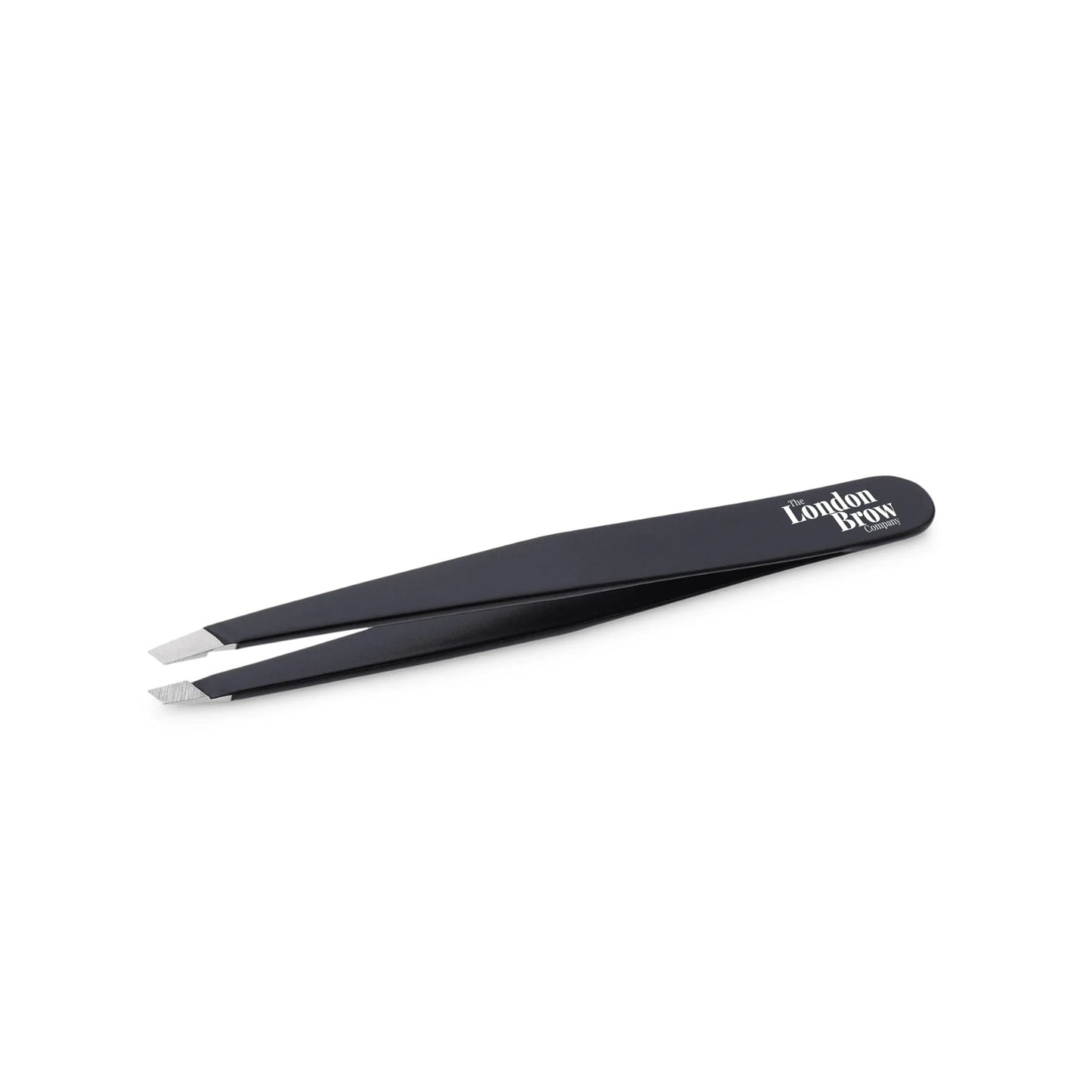 London Brow Precision Slanted Brow Tweezers — Black