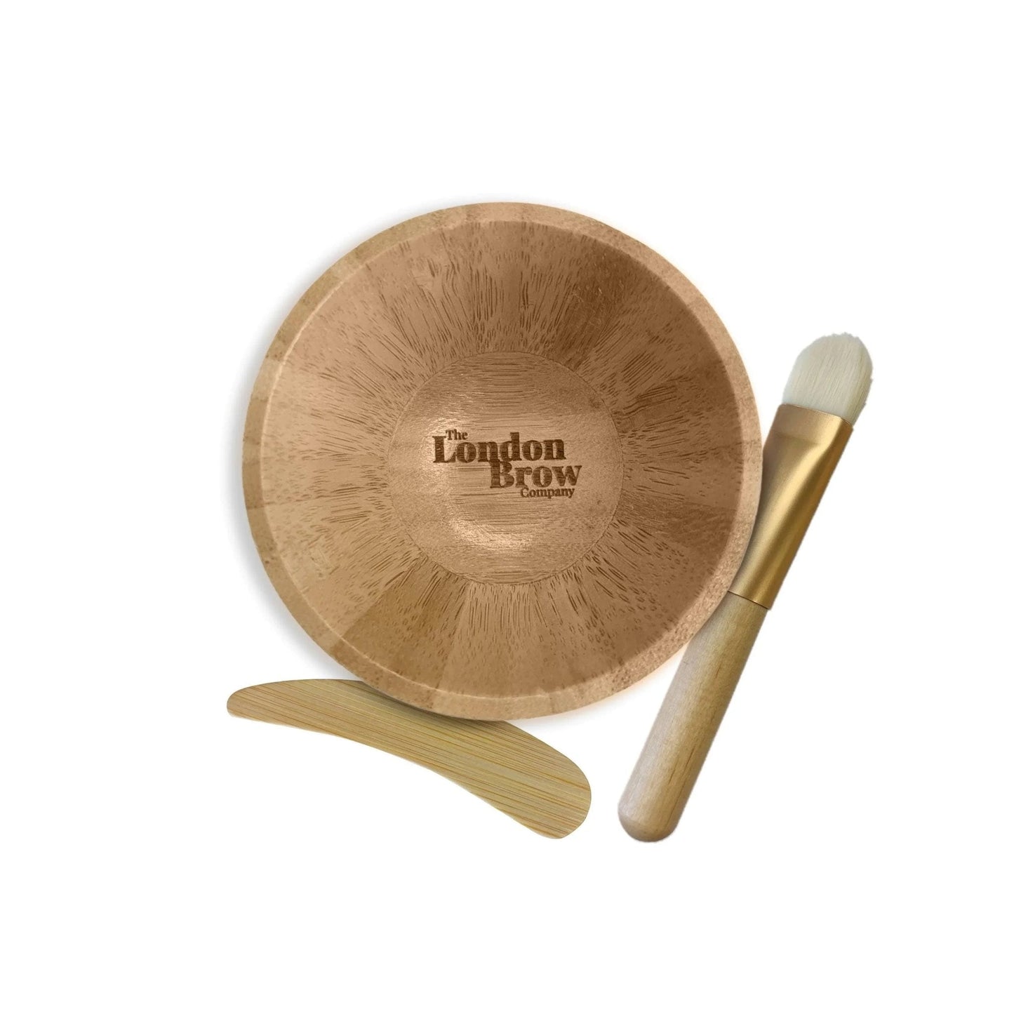 London Brow Mini Bamboo Mixing Bowl With Brush & Spatula