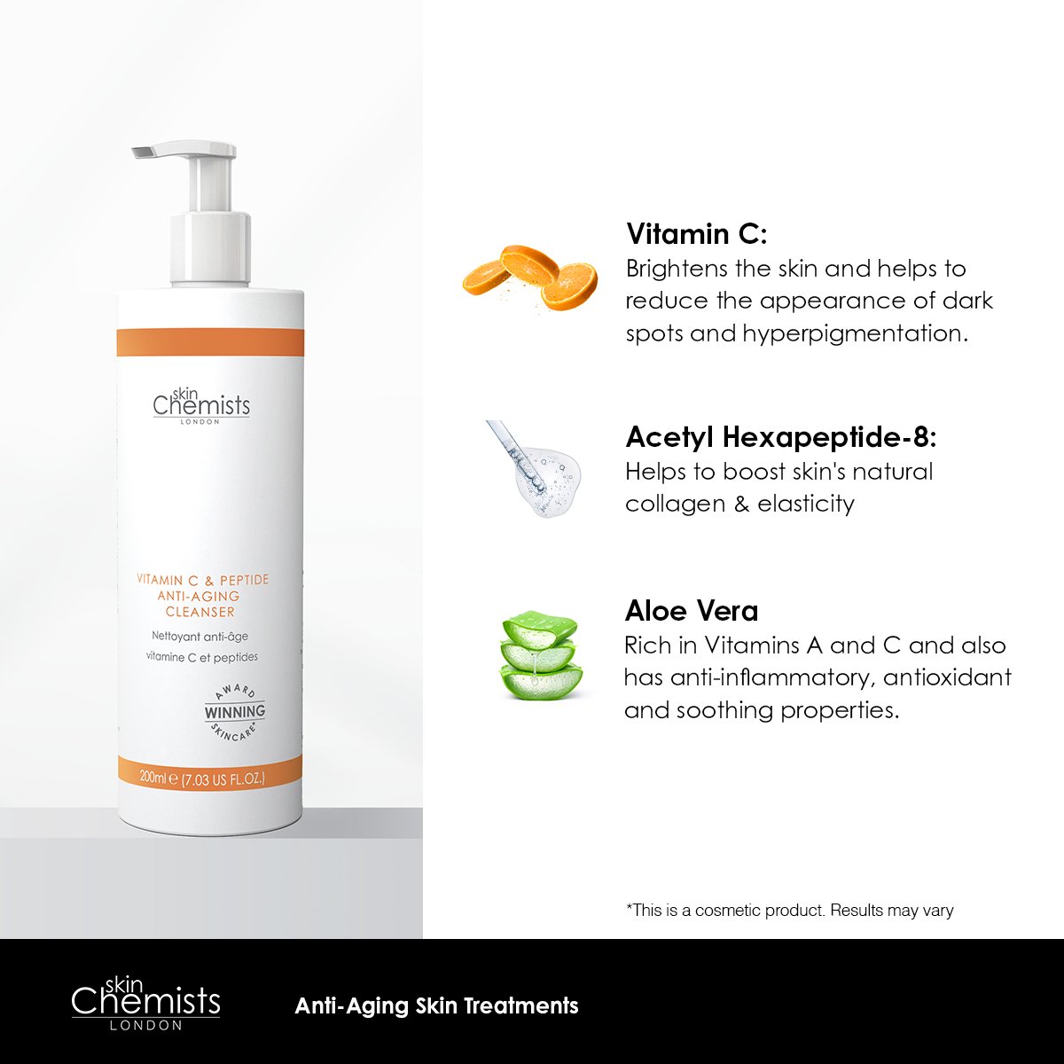 skinChemists Vitamin C & Peptide Cleanser 200ml