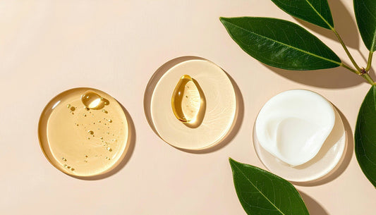 natural product skincare with leaves