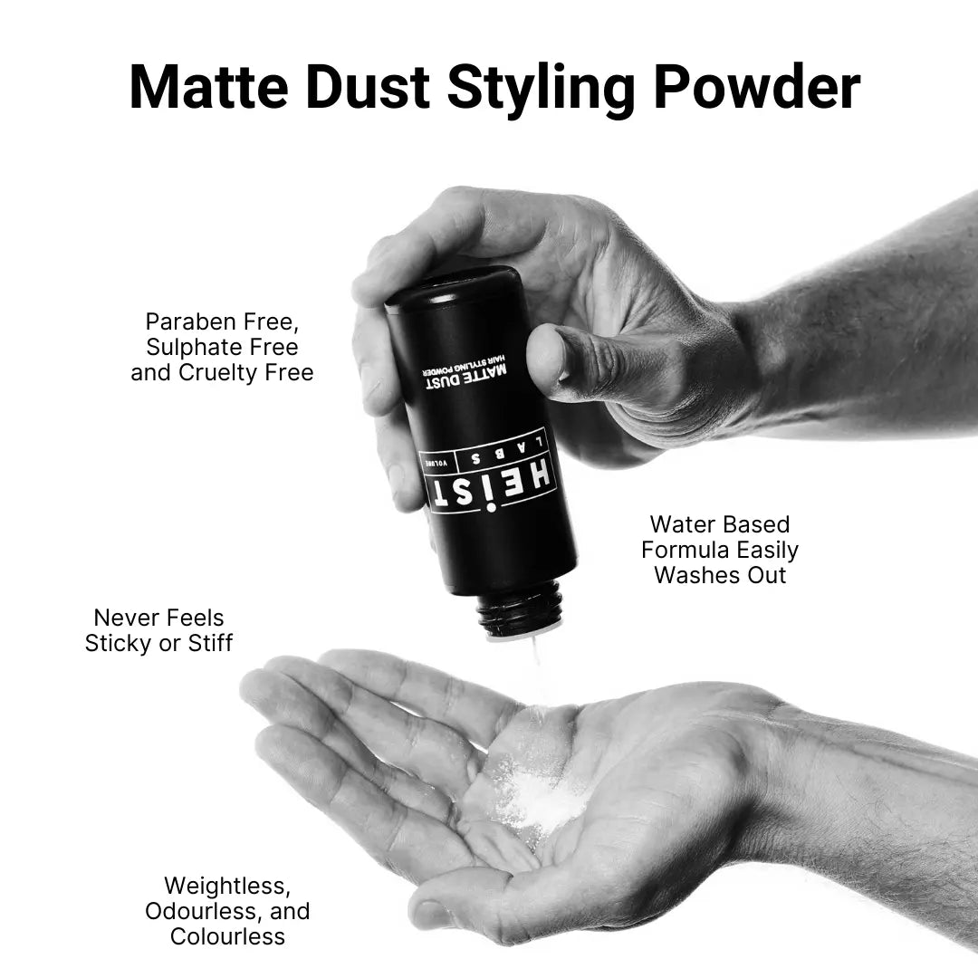 Heist Labs Matte Dust Hair Styling Powder | Volume & Dry Texture 20g