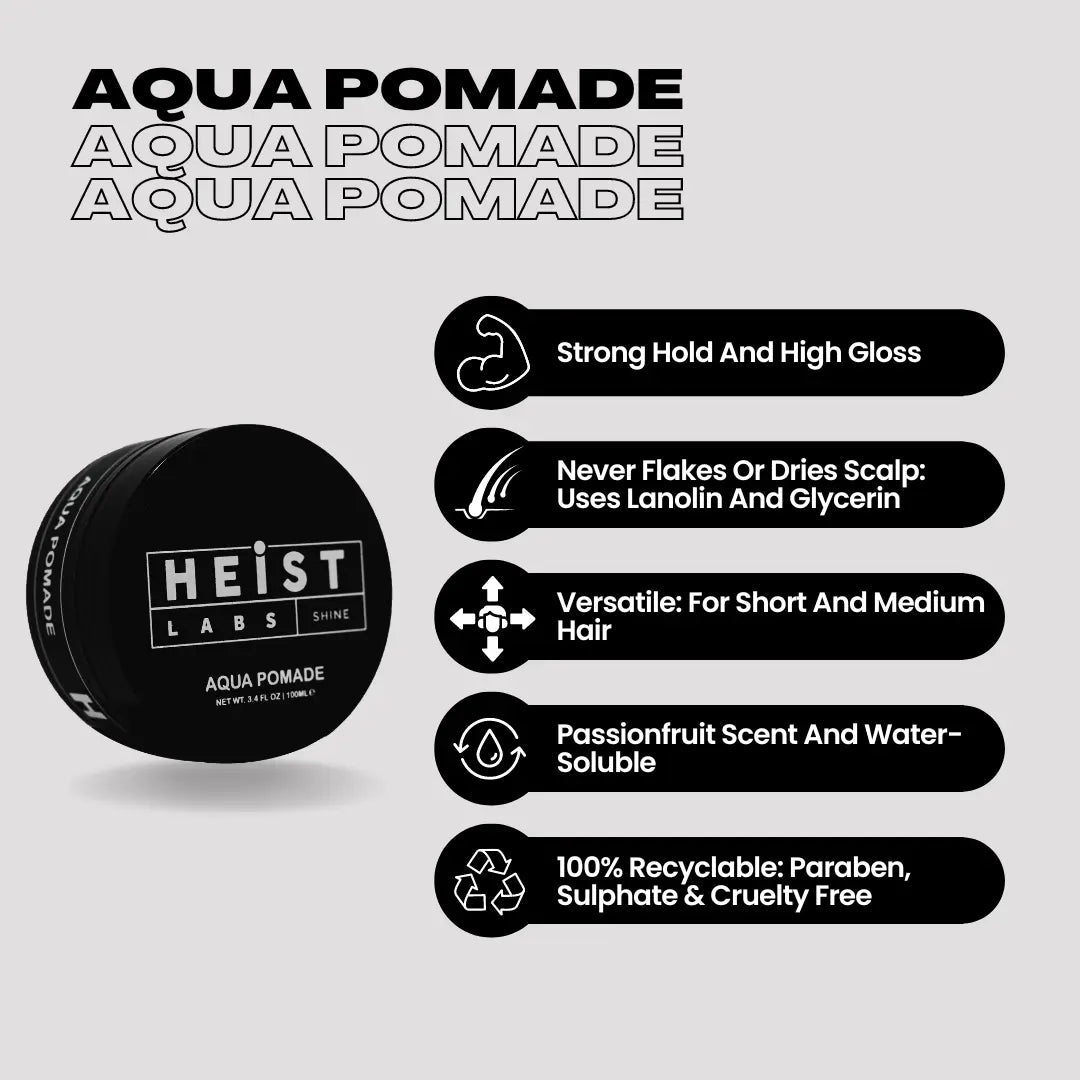 Heist Labs Aqua Pomade Shine & Hold 100ml