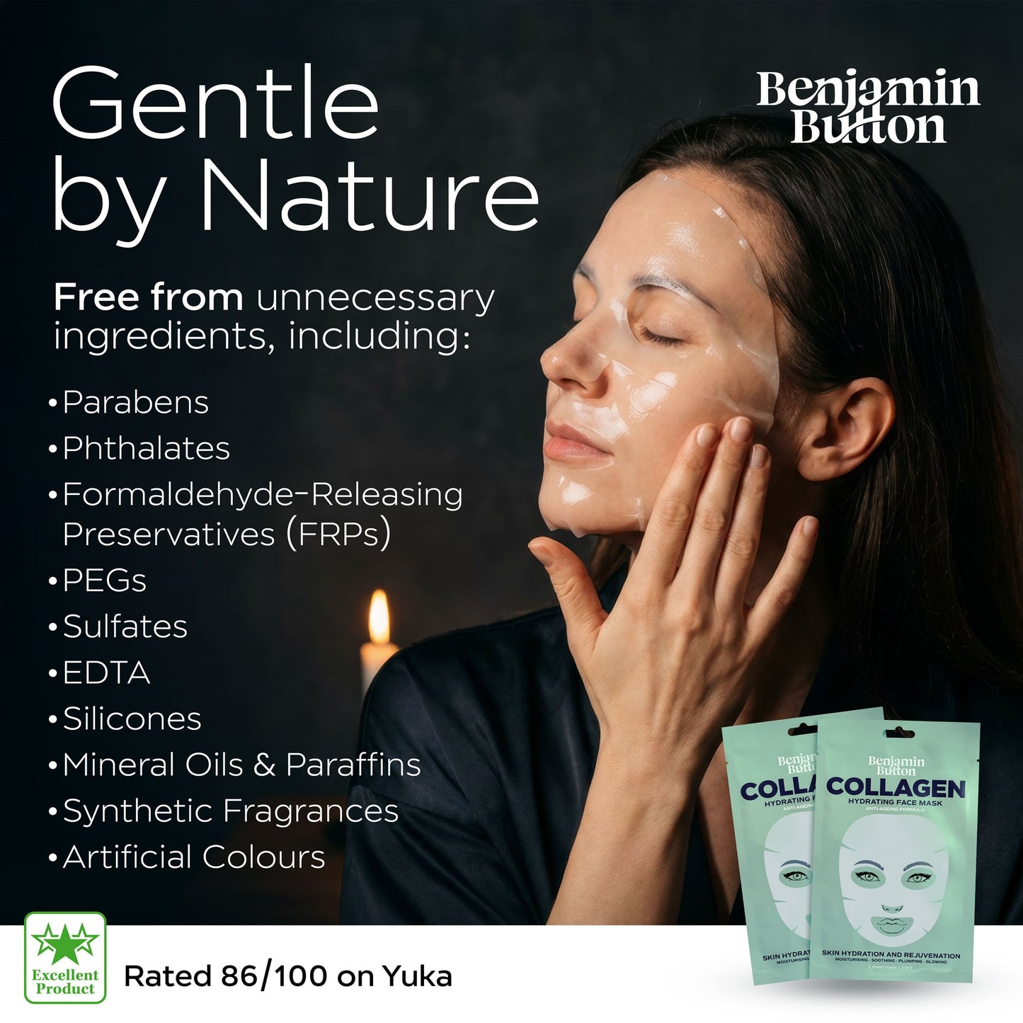 Benjamin Button Collagen Hydrating Face Mask 5 Pack