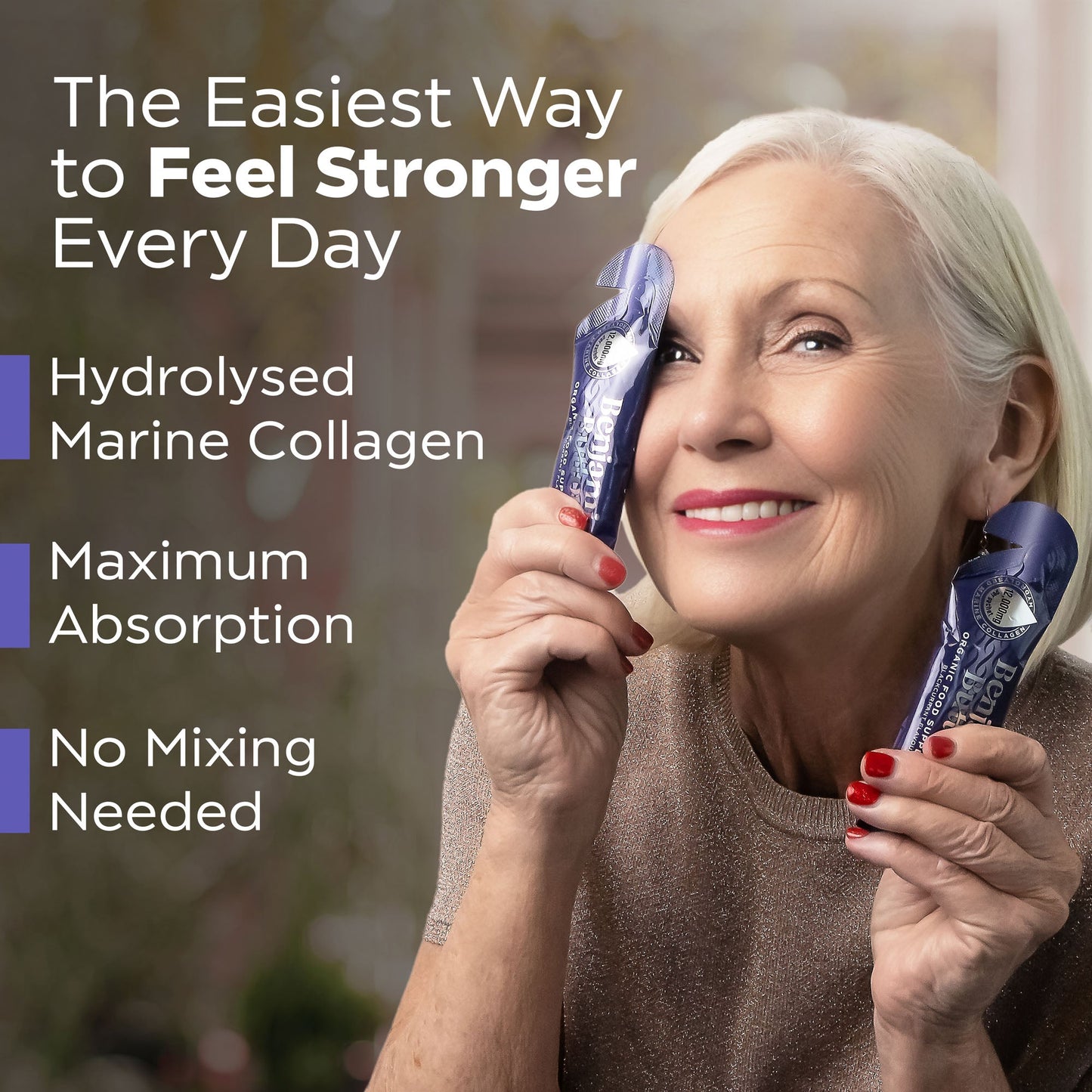 Benjamin Button 12,000mg Marine Collagen Liquid Sachets Blackcurrant 30ml x14