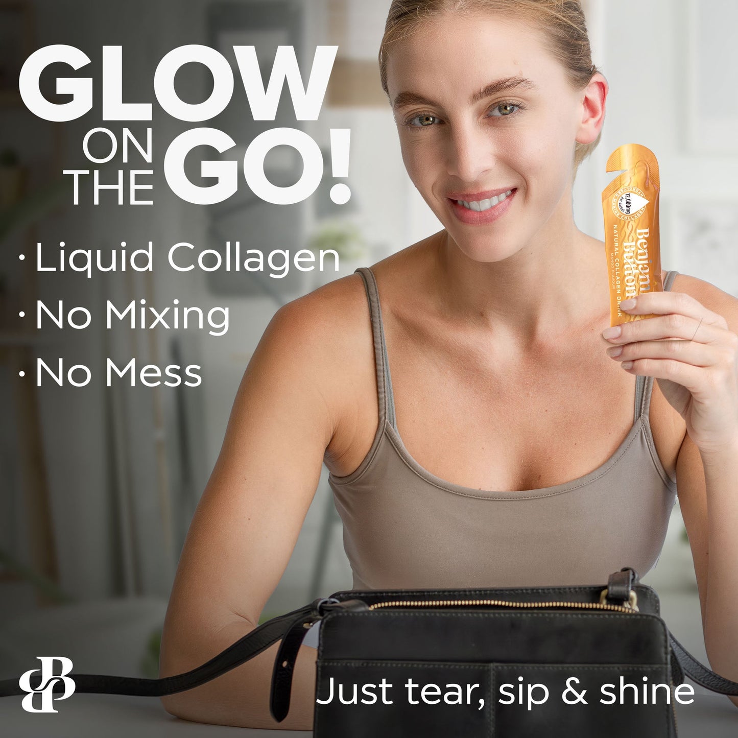 Benjamin Button 12,000mg Marine Collagen Liquid Sachets Mango 30ml x14