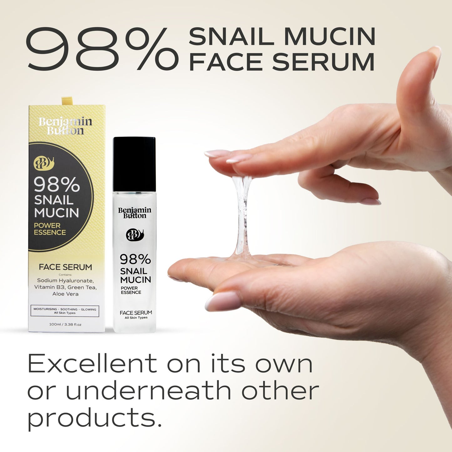 Benjamin Button 98% Snail Mucin Hydrating Face Serum 100ml