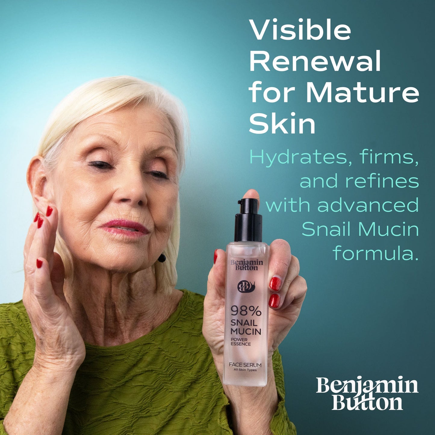 Benjamin Button 98% Snail Mucin Hydrating Face Serum 100ml