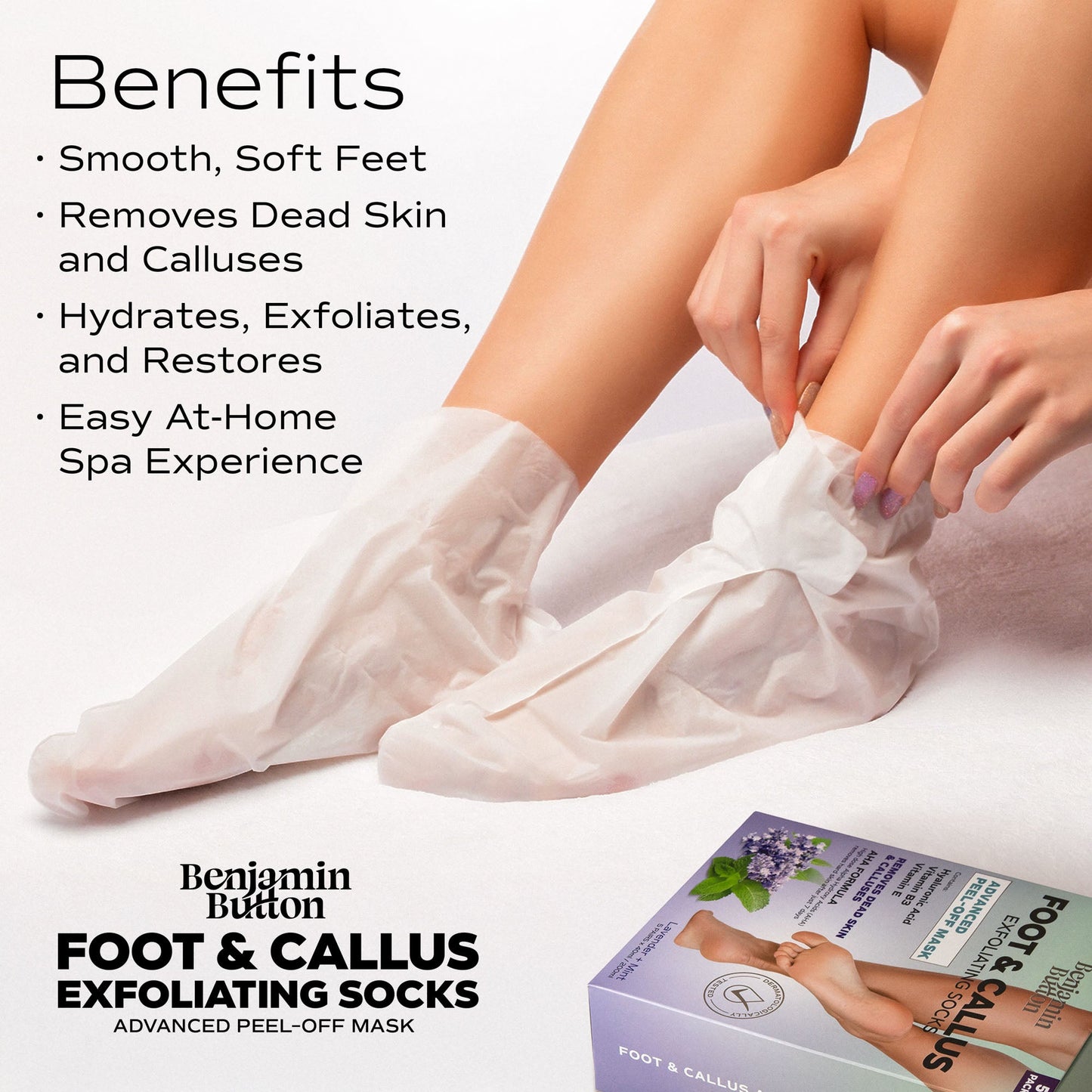 Benjamin Button Advanced Exfoliating Foot Peel Mask 5 Pack