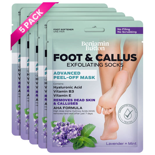 Benjamin Button Advanced Exfoliating Foot Peel Mask 5 Pack