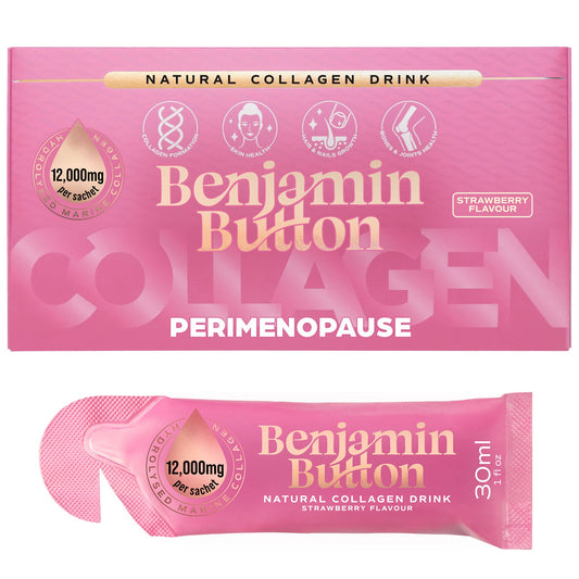 Benjamin Button 12,000mg Marine Collagen Liquid Sachets Strawberry 30ml x14
