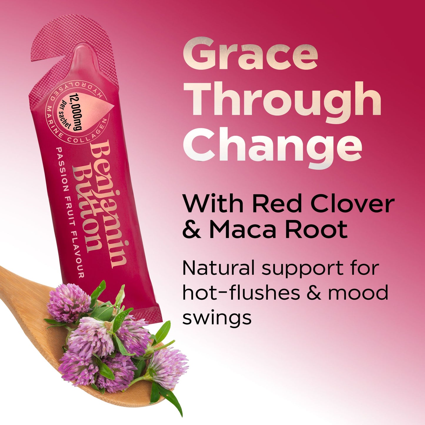 Benjamin Button 12,000mg Marine Collagen Liquid Sachets Passionfruit 30ml x14