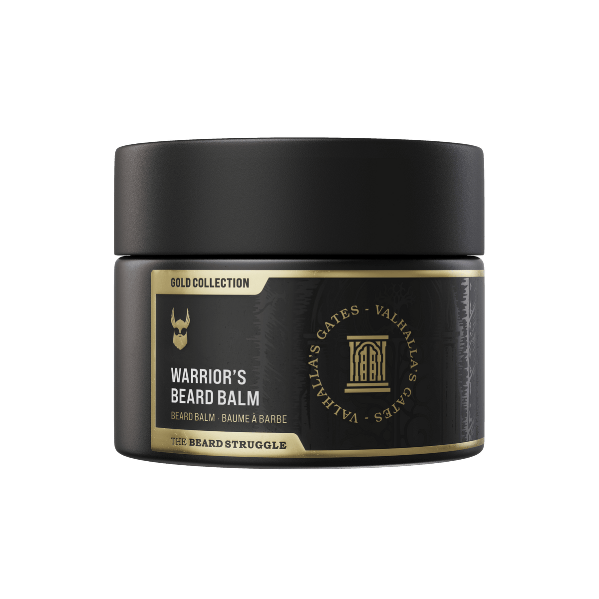 Warrior's Beard Balm tin close-up