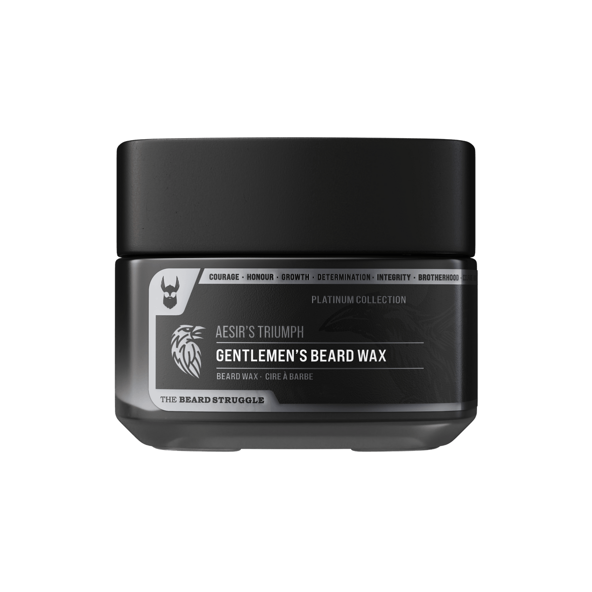 Beard Struggle Clear Mustache Wax jar
