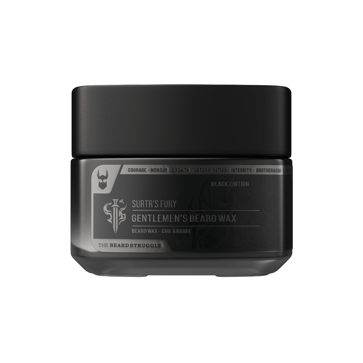 Clear mustache wax variant packaging