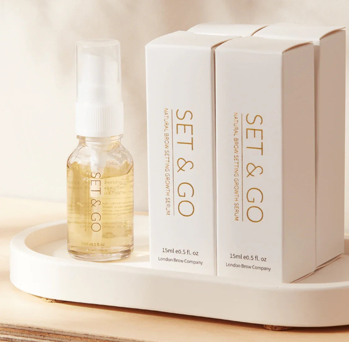 London Brow Set & Go Brow & Lash Growth Setting Serum 15ml