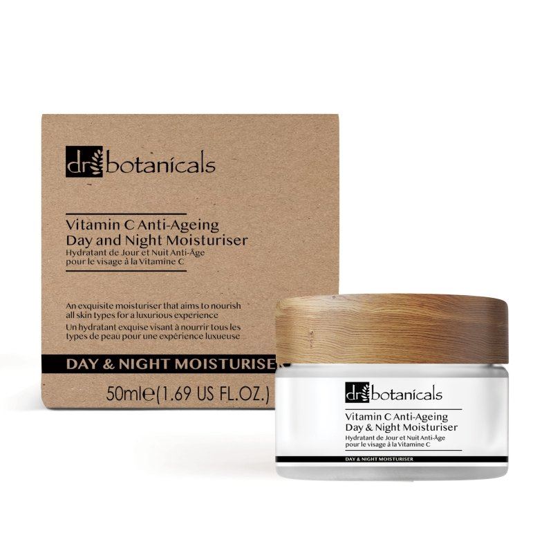 Dr Botanicals Night Moisturizer with packaging on a white background