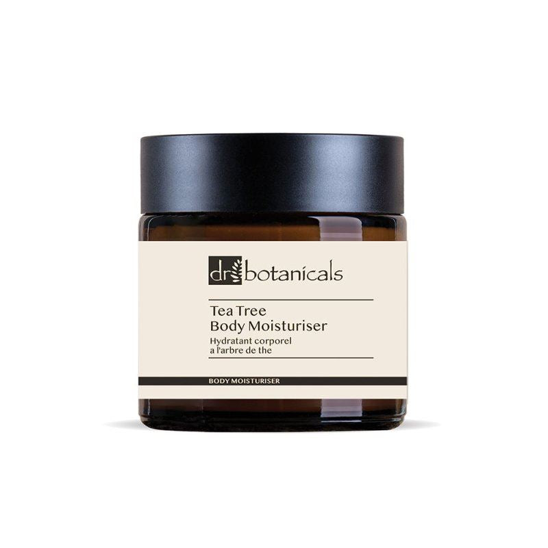 Jar of Dr Botanicals Tea Tree Body Moisturizer on a white background
