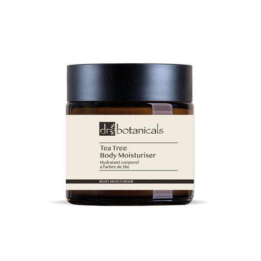 Jar of Dr Botanicals Tea Tree Body Moisturizer on a white background