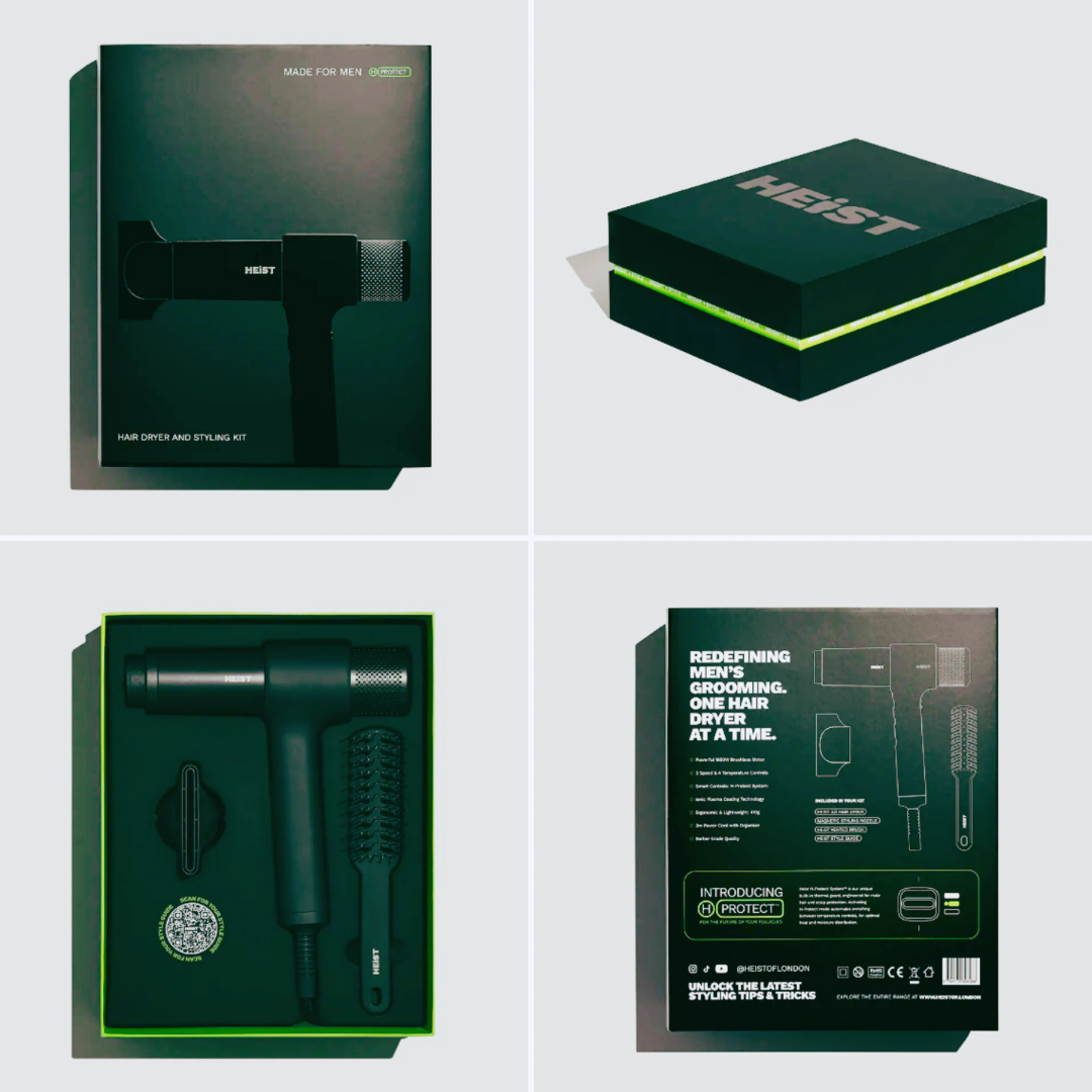 Heist 3.0 Men's Smart Hair Dryer & Styler All-in-One Kit