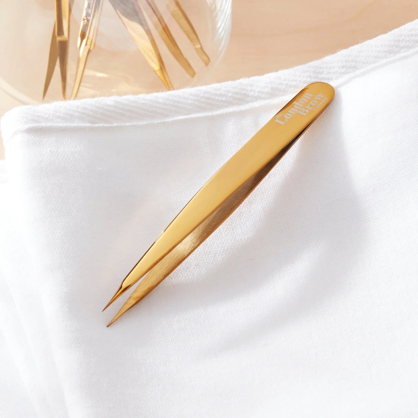 London Brow Gold Pointed Precision Brow Tweezers