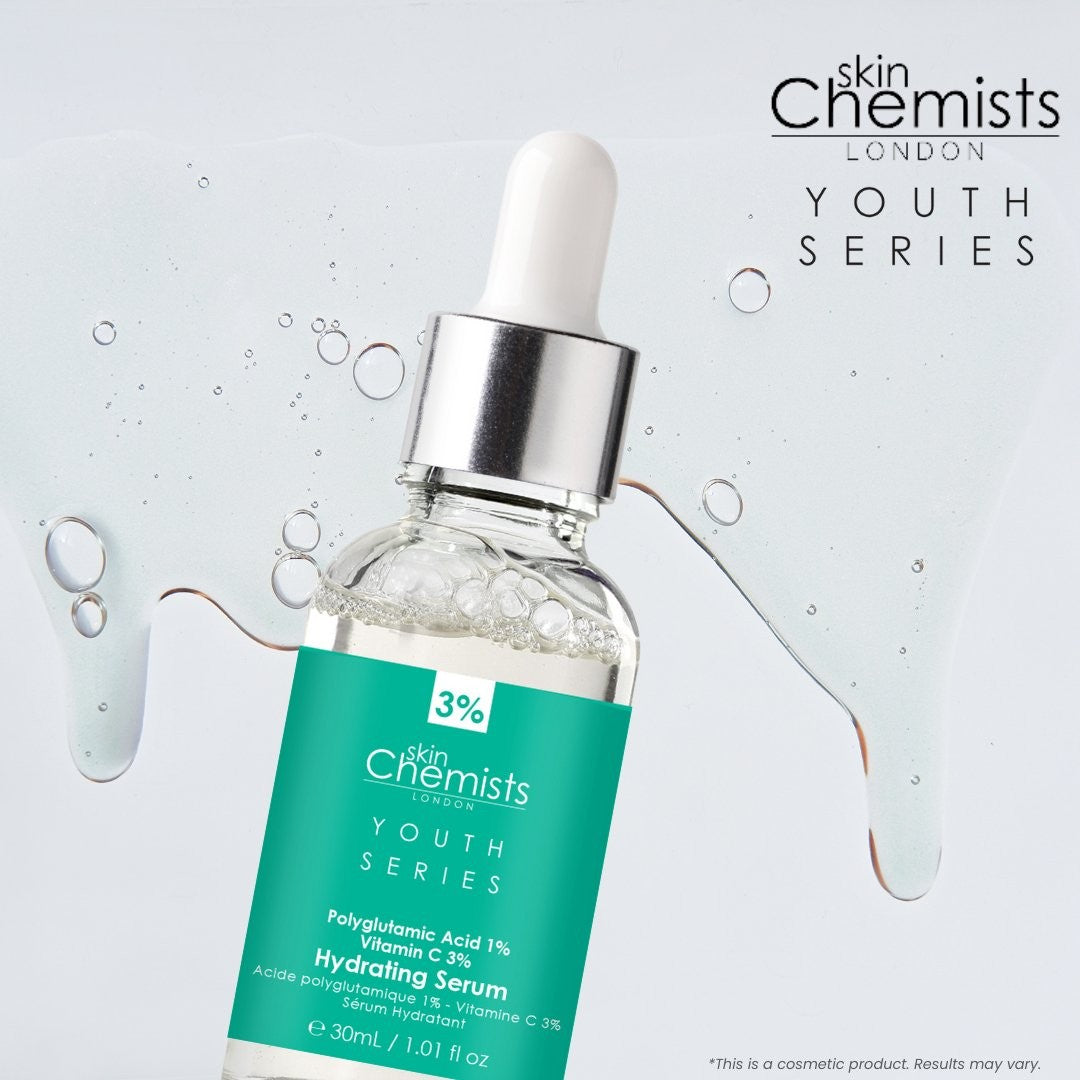 skinChemists Hydrating Serum Polyglutamic Acid 1%, Vitamin C 3% 30ml