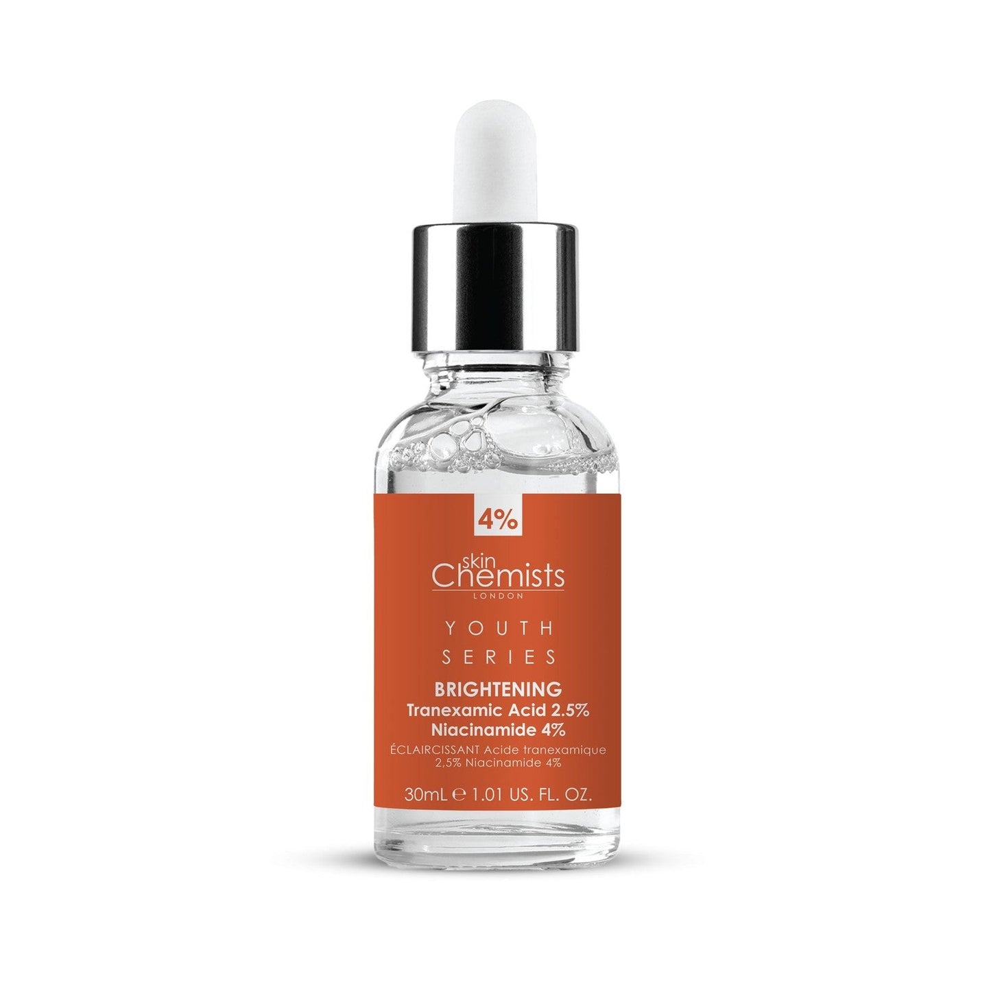 skinChemists Tranexamic Acid 2.5%, Niacinamide 4% Brightening Facial Serum 30ml