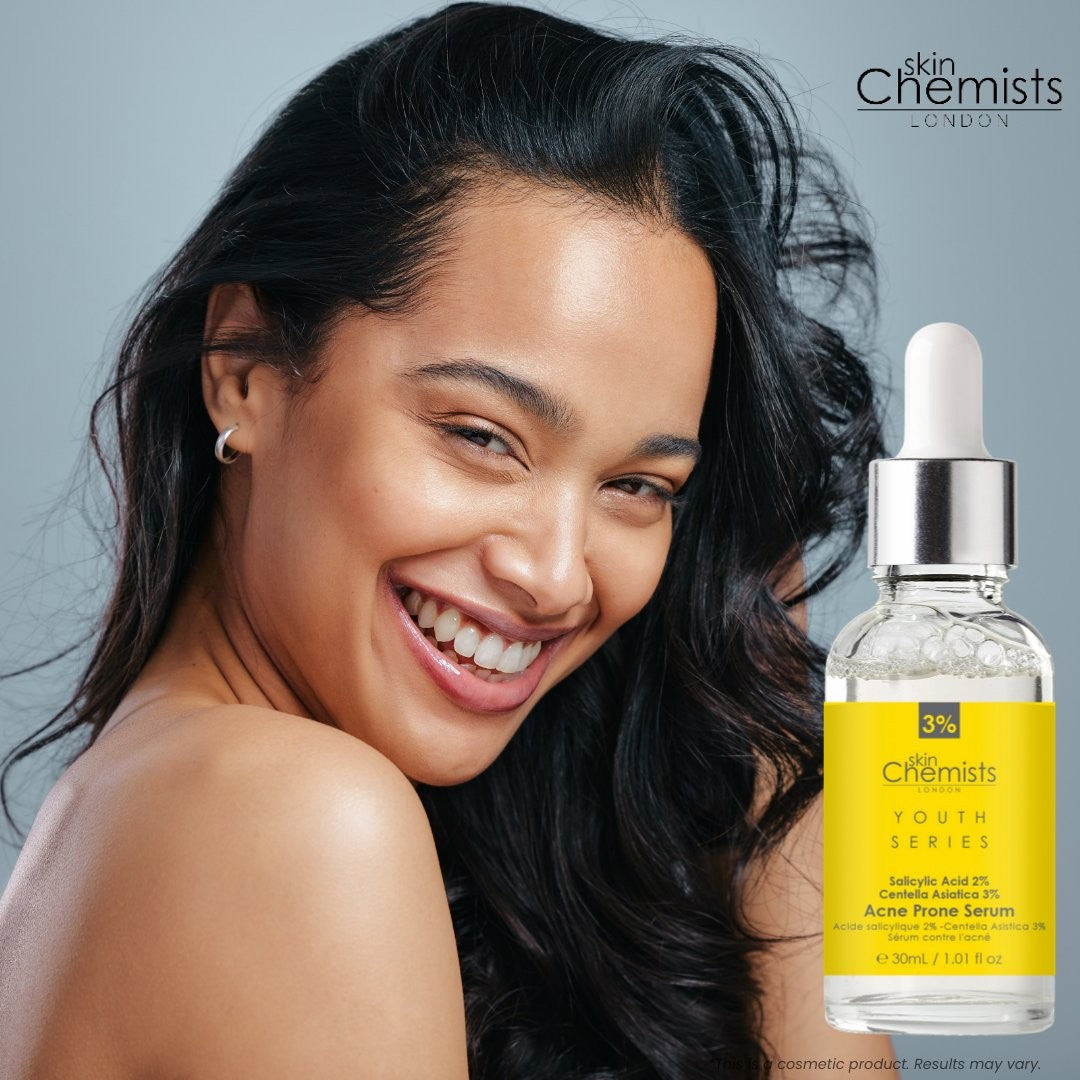 skinChemists Acne Prone Serum Salicylic Acid 2%, Centella Asistica 3% 30ml
